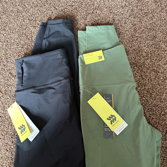 all in motion Pants - all in motion Olive Green + Black Leggings Bundle